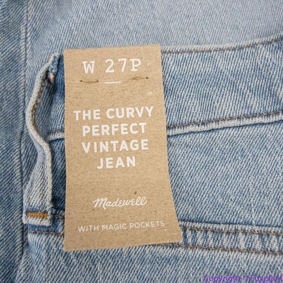 NEW Madewell The petite Curvy Perfect Vintage Jean in Fiore Wash, 27P - Picture 12 of 16